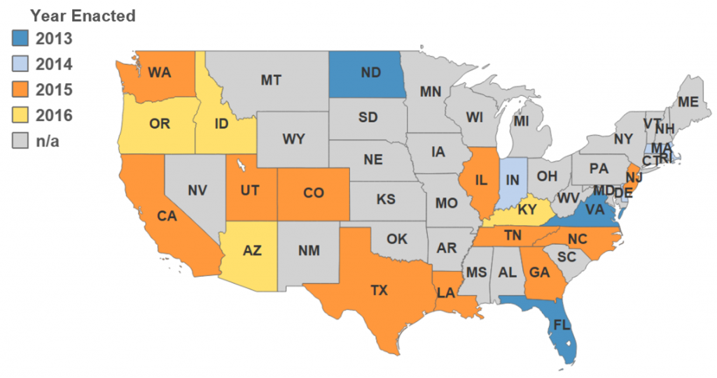 State Biosimilar Laws Map May 2016